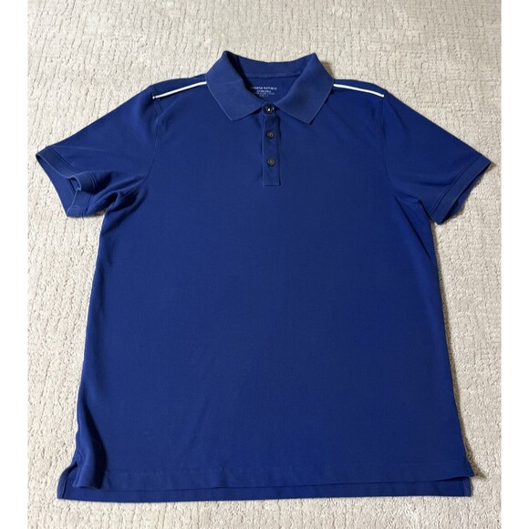 Banana Republic Other - Banana Republic Men's L /T Blue Short Sleeve 3 Button Collared Golf Polo Shirt
